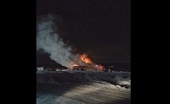 В Камской долине тушили пожар в кафе